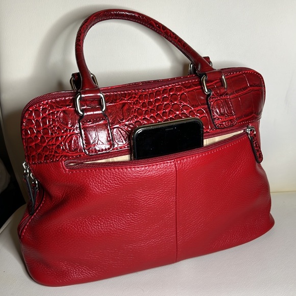 Giana Bernini Red satchel handbag - Picture 8 of 16